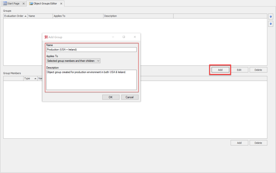 Creating Object Groups in SentryOne_Image 2